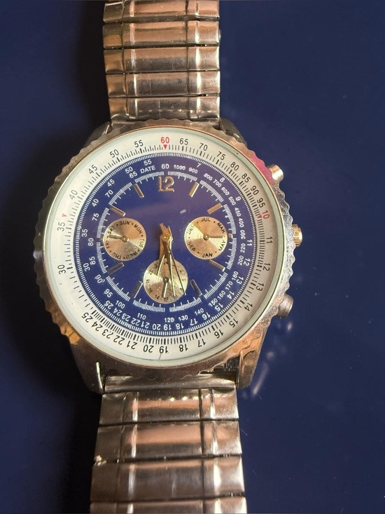Haband Other - Haband Blue Dial Silver-Tone Chronograph Watch